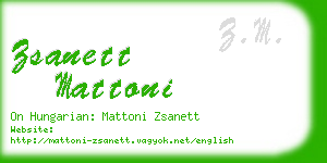 zsanett mattoni business card